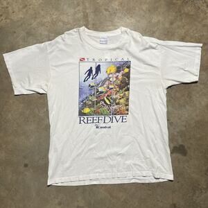 Vintage 90s Carnival Tropical Reef Dive Promo Shirt